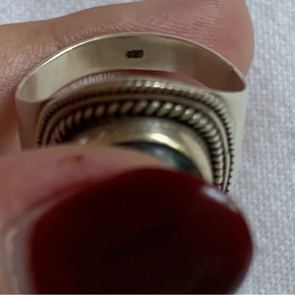 Sterling silver kyanite saddle ring - Picture 7 of 7